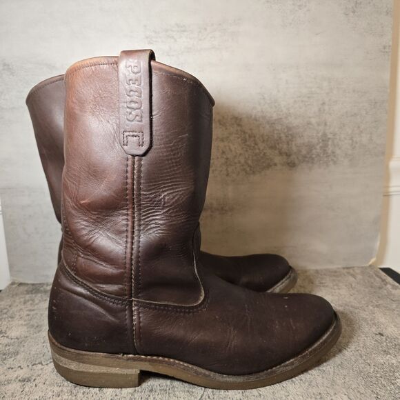 Red Wings Pecos 1155 Brown Leather Western Cowboy Boots Men's size 9.5 E - Picture 1 of 10